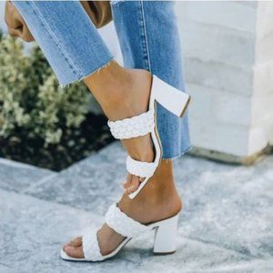 VICI Maylene Braided Square Toe Heeled Sandal Size 7.5